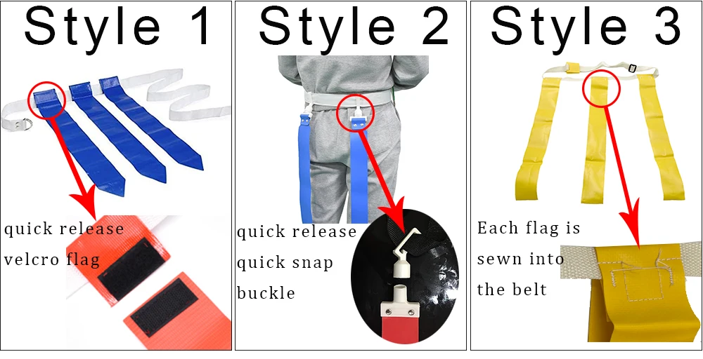 Outdoor Flag Football Belt With 2,3 Flags Football Flag Football Belt