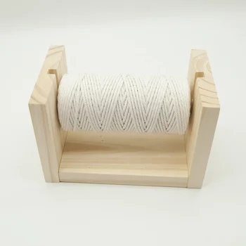 Porte-ficelle en bois fabriqué à la main, bobine de fil français pour accessoires de tissage, couche extérieure lisse, portable et léger, à ranger et