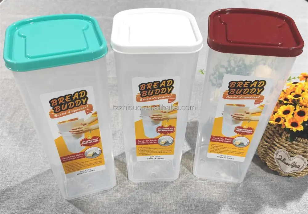 9158 Sandwich Size Plastic Bread Buddy Loaf Of Bread Dispenser With Lid