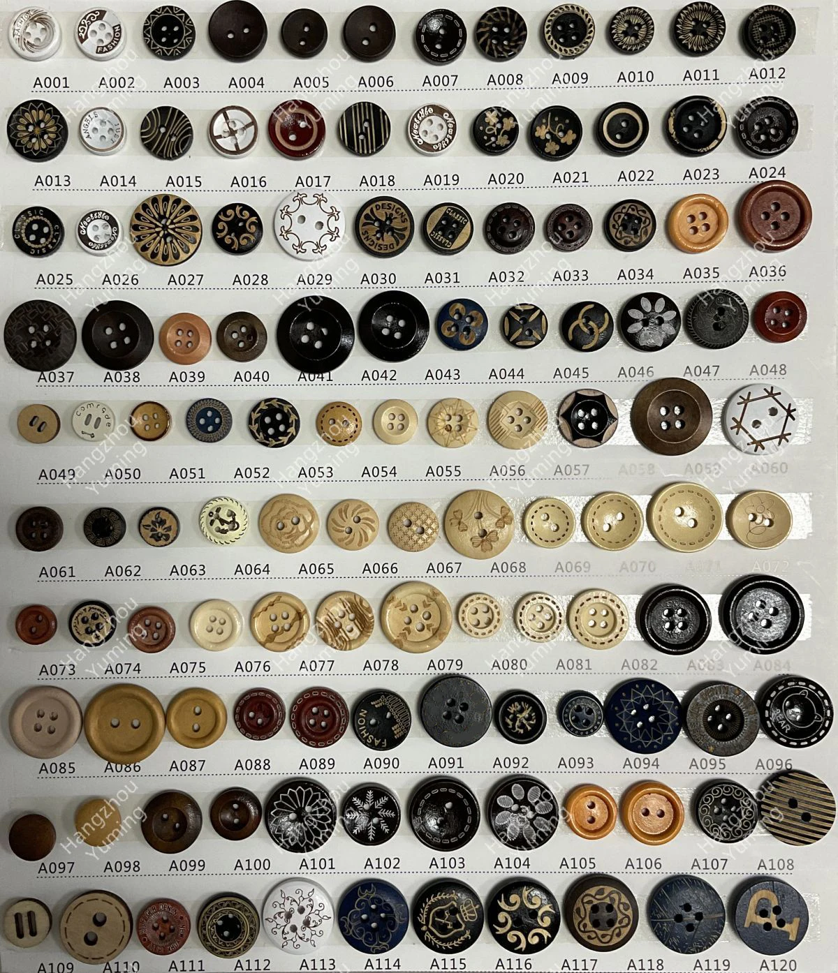 Personalized Logo Wooden Buttons With 4 Holes Pattern Wood Buttons Garments Dresses Bags Crafts Decoration Featuring Rhinestones