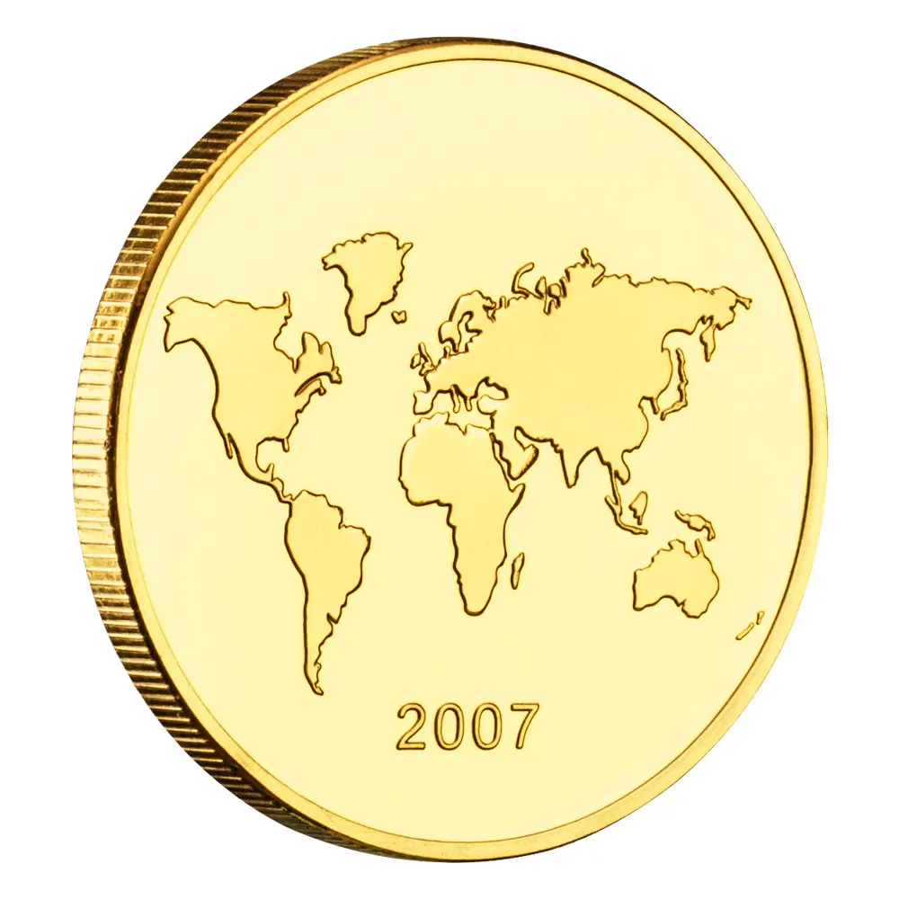 Peru Great Buildings Machu Picchu Gold Plated Collectible Coins Seven Wonders of the World Color Printing Souvenirs Coin Gift