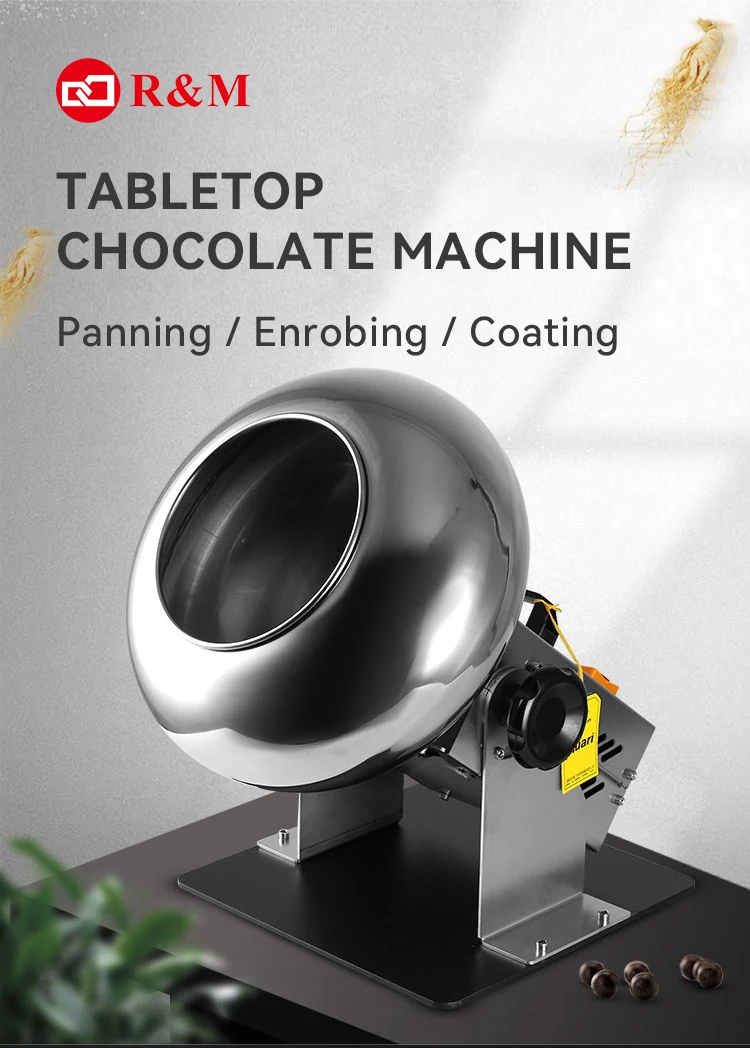 Snack Auto Stainless Steel Horizontal Almond Gummies Sugar Home Use Food Powder Industrial Peanut Coating Machine High Quality - Image 3