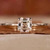 asscher solitaire ring