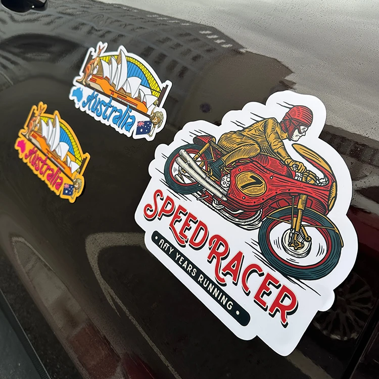 Car Magentic Sticker Example Custom Die Cut Vinyl Sticker Magnetic Vehicle Bumper Magnet