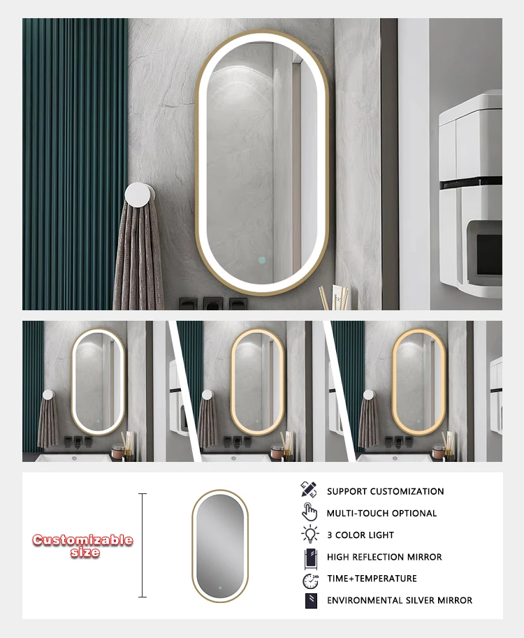 product anti fog bath mirror emc pahs ccc lvd rcm certified led mirror bath mirrors with sensor switch workshop669-4