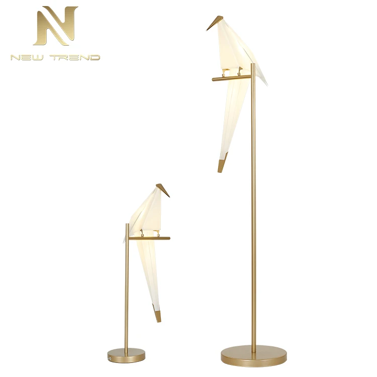 TSR816-1 New Design Indoor Decoration Bed Side Art Frame Plastic Crane Led Table Light
