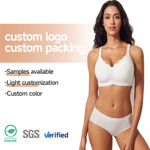 European American Style Cross-Border Women's Plus Size Underwear Soft Support Seamless Jelly Push-Up Bra Anti-Sagging Plus Size