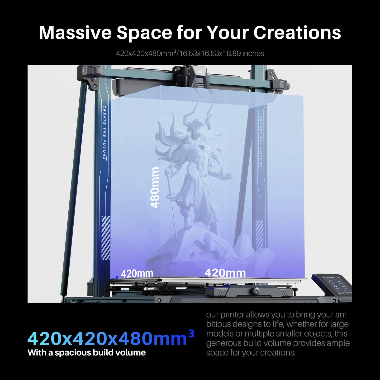ELEGOO Neptune 4 Max FDM 3Dプリンター 自動レベリング 420×420×480mm