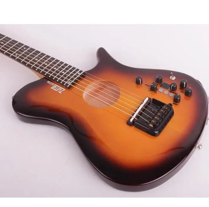 Zuma Headless Travel Guitar Built-In Drum Machine Effects Silent