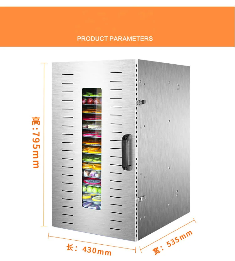 Factory Price 20 Layers Commercial Fruit Dryer Household Food Dryer Bean Tea mango Sausage Fruit Dryer - Image 3