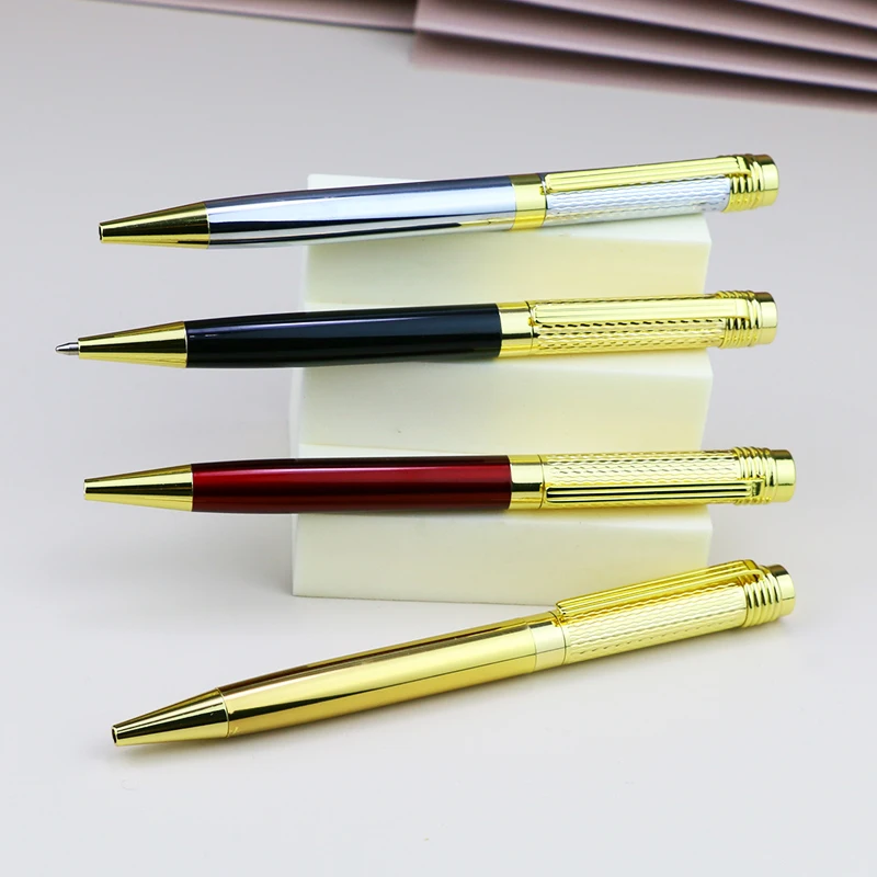 Высококачественная Роскошная тяжелая металлическая гелевая роликовая ручка с индивидуальным логотипом фирменная шариковая красочный рекламный подарок
