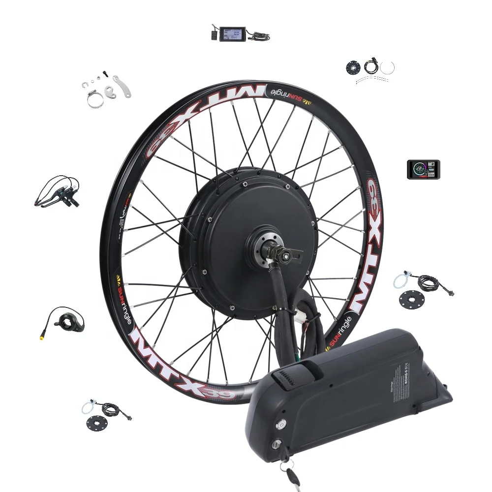 electric bicycle conversion kit with battery 2000w E-Bike + 52v 25ah  Lecky Rider Please select your size before purchasing that matches the information on the tyre sidewall JUEXING Electric Bike Conversion Kit