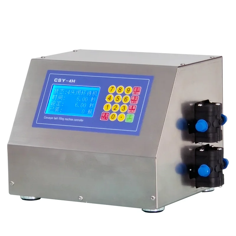 LANDTO Small Scale 4 Nozzles Automatic Liquid Filling Machine with Conveyor