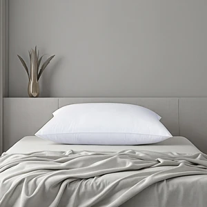 Factory Direct Sales Customization Modern Quilted Embroidery Design Feather Silk Filling Air-permeable Neck Solid Bed Pillows