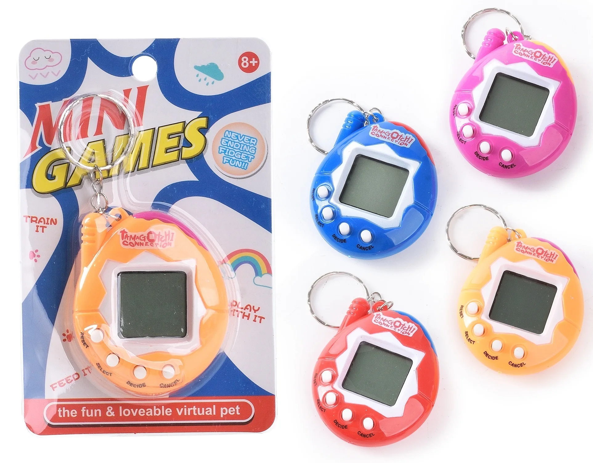 Wholesale Classical Hot Selling Handheld Virtual Pet Game 90s Nostalgic  Electronic Pets Keychain Toys