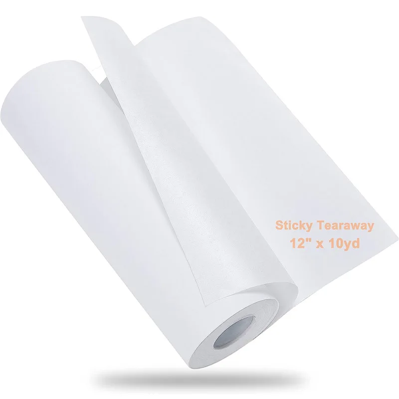 Sticky Selfadhesive Tear Away Embroidery Stabilizer Backing 12" X 10