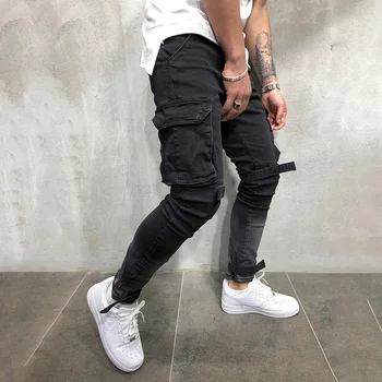 Jens Pant For Man Denim Trousers Stretch Skinny Ripped Black Name Brand ...