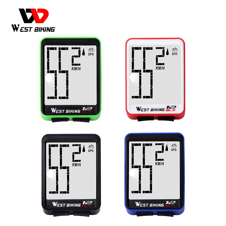 WEST BIKING 14-Function Wireless Bike Computer Meter Odometer Cycling Wired Mount for MTB & Road Bikes Bicycle Stopwatch