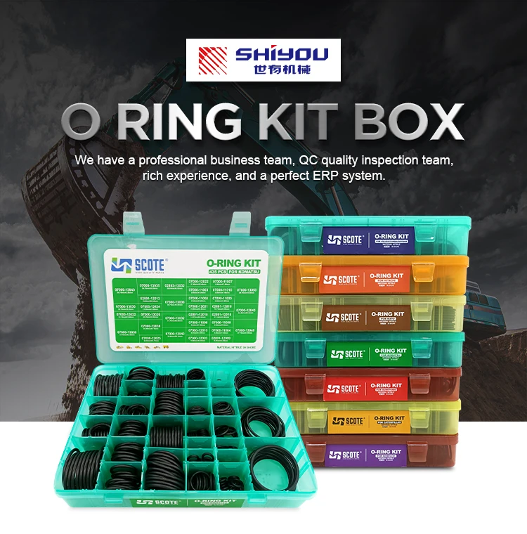 Factory Price Excavator Oring Nitrile O Ring Seal Kit Nbr 90 Shore O Ring Kit Box Buy Giant Oring Kit For Excavator Repair Kit 437pcs 439pcs 3pcs 3mm 50mm Nbr Metric O Ring Seal Kit