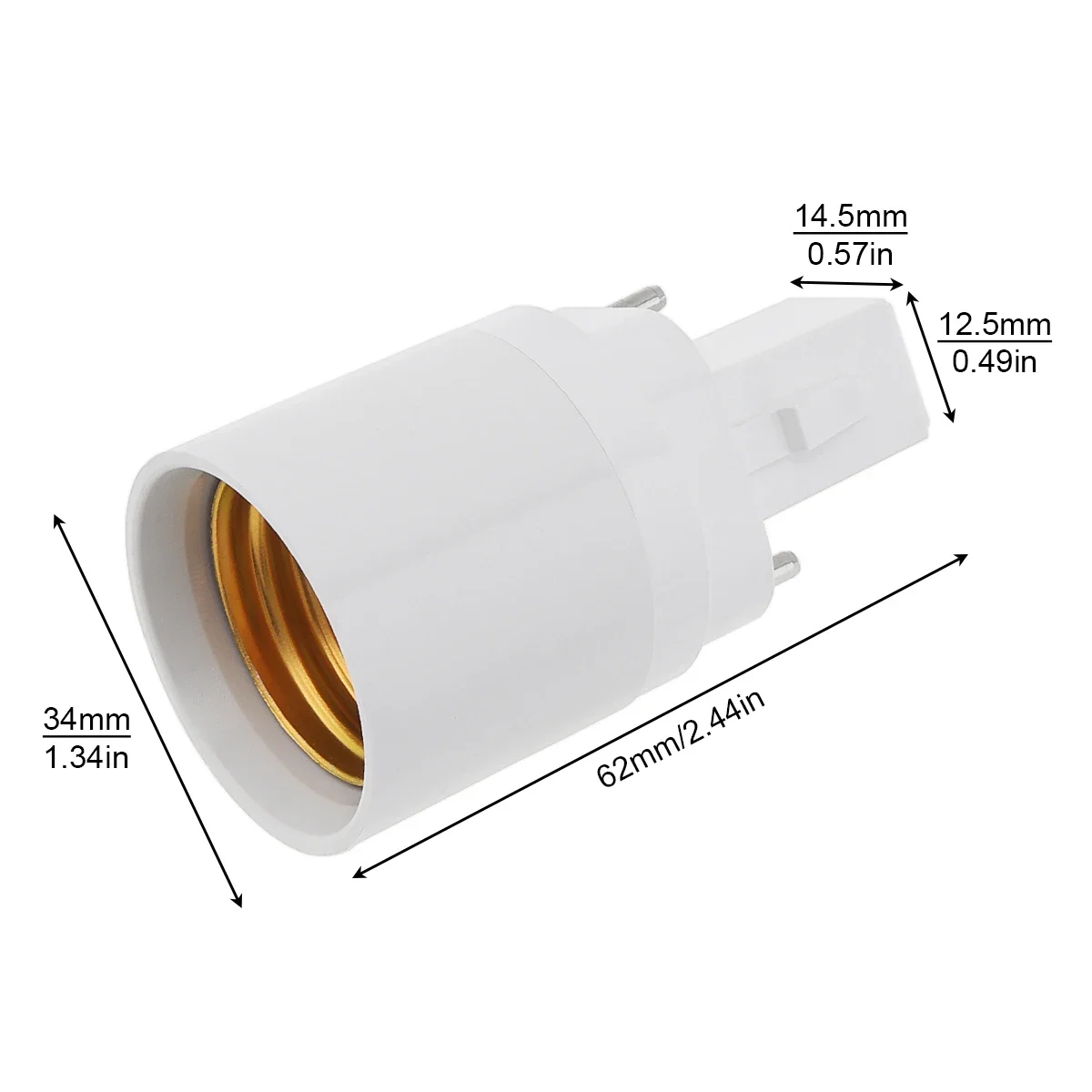 Iplusmile Adapter G24 Auf E27 – 4 Stück Sockeladapter Lampen Konverter 100-230V