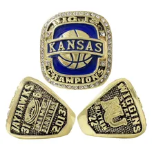 NCAA 2013 University of Kansas Jayhawks Championship Rings Men's Alloy Jewelry Fashion Popular Ring Custom Wholesale