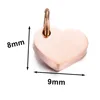 Rose gold 8x9mm heart