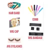 free gifts like wig cap ,eyelash ,hair band ,comb, wig bandage