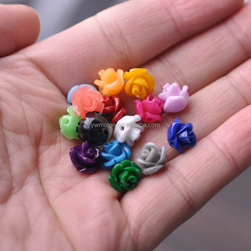 Flower Shape Artificial Coral Loose Spacer Beads Crafts Jewelry Making Findings 