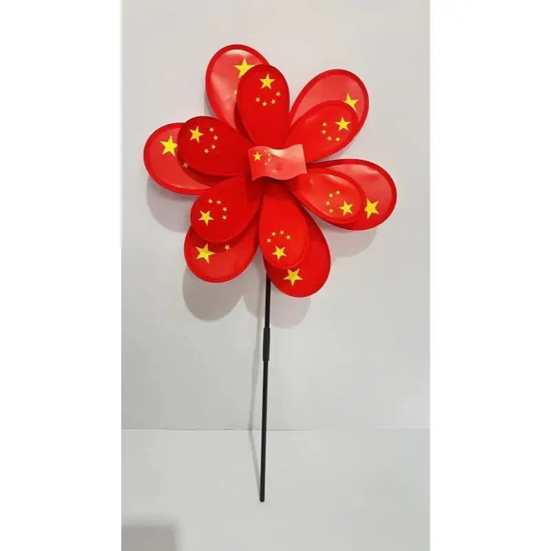 Заводская цена на рынке собственных товаров ремесла двойной флаг ветряная мельница игрушки для детей