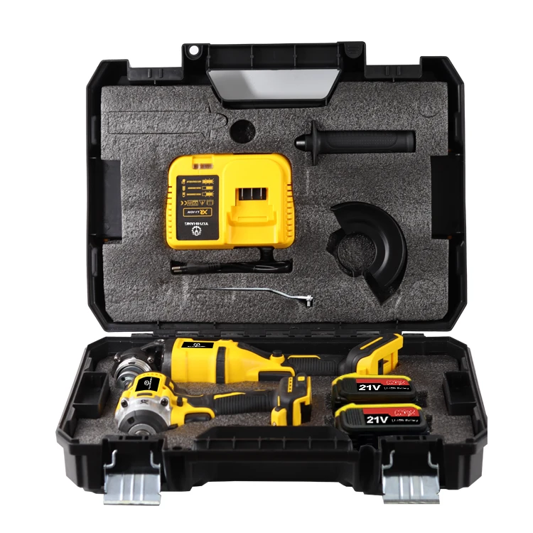 ABSE13 Hand Power Tools 18V Brushless Impact Wrench Angle Grinder Cordless Combo Kit