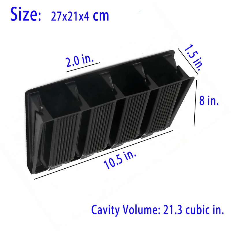 High Quality 4 Cavity Vacuum Forming Blister PS Plastic Seedling Pot Green Tray Custom Nursery Trays Square Seed Planting
