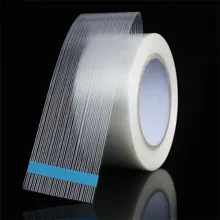 Solvent Glue Heavy Duty Straight Filament Strapping Tape Rolls Reinforced Packing Self Adhesive Fiberglass Tape