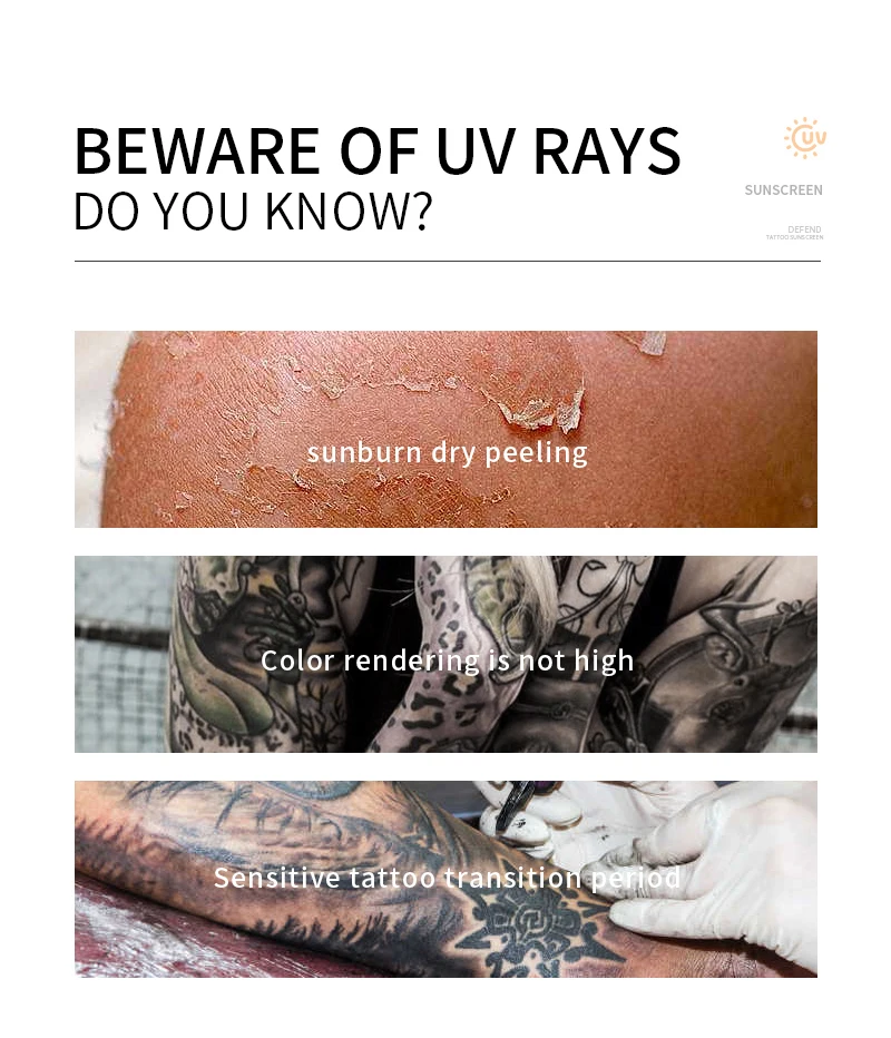 Tattoo Sunscreen Protects Skin From Sun Fading Spf 50 Moisturizing
