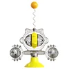 Hanging Wheel Cat Interactive Toy - Yellow