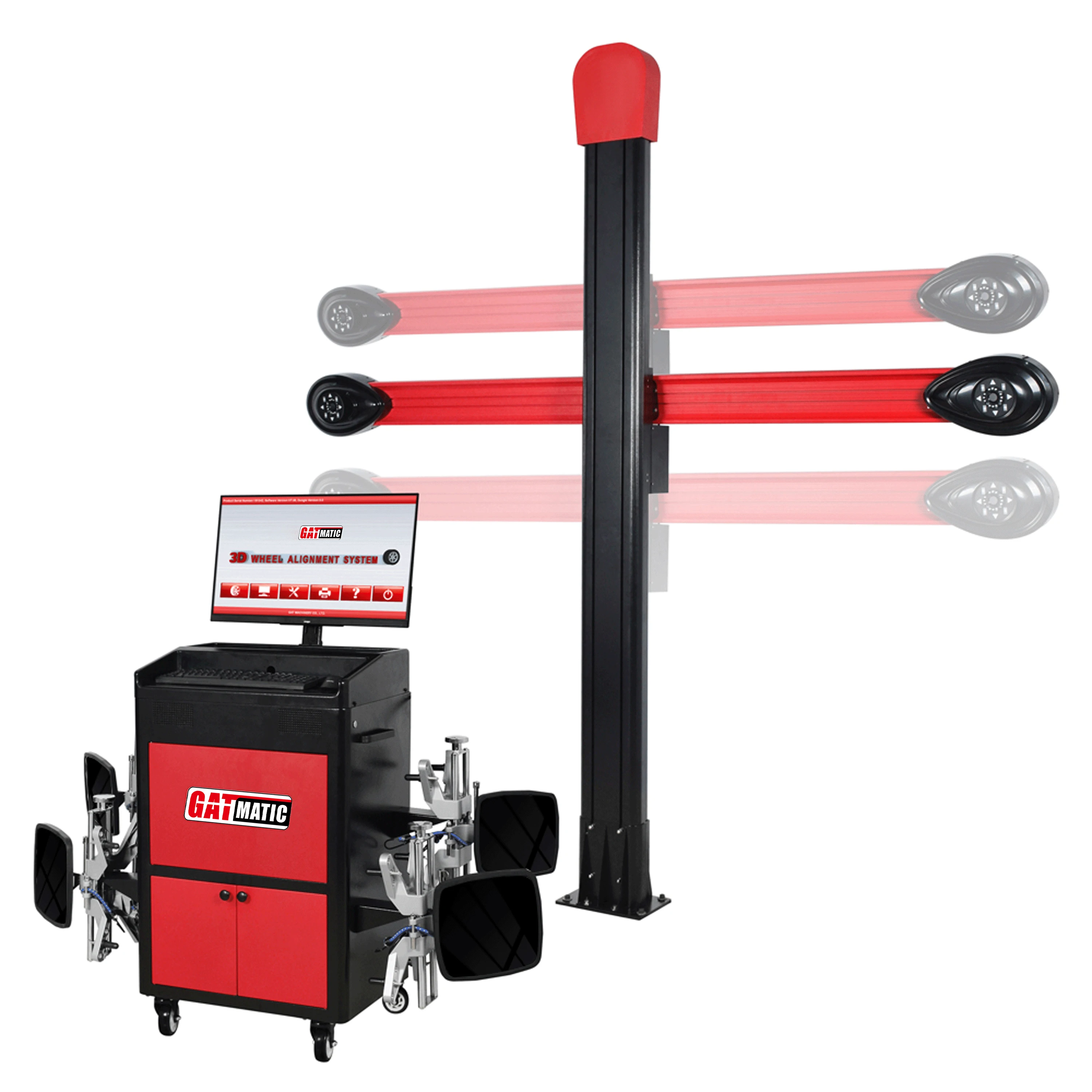 GATmatic Supertracker Mobile 3D Wheel Alignment Workshop Equipment Cheap HD Camera Software Automatic Car Lift Alignment