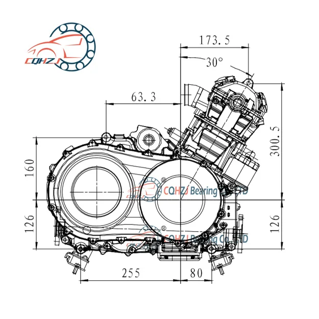 CQHZJ Wholesale ATV UTV Engines with Singal Cylinder 4 Stoke 500cc 600cc 650cc