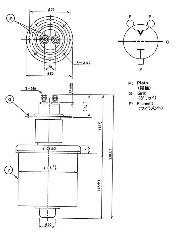 Welding Machine Ultra High Frequency Vacuum Triode Amplifier Tube E3069