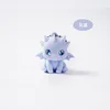 Mignon petit dragon-gris-bleu mat