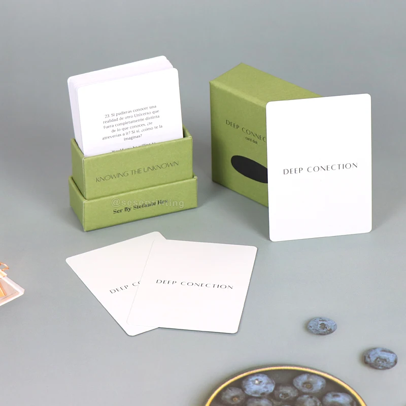 Full Color Deep Connection Affirmation Card Deck Printing Custom Your Own Design Custom Card Game with Box