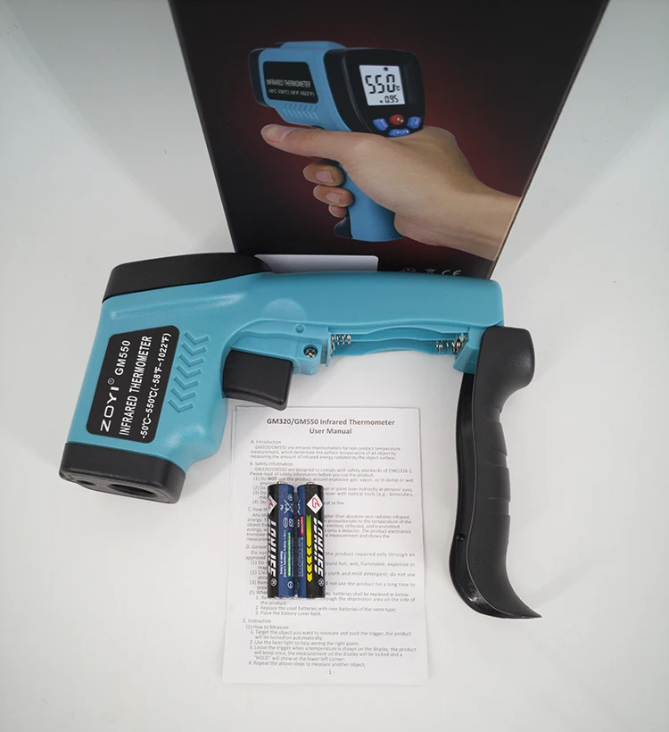 Infrared Thermometer C/F Non Contact Pyrometer Ind... – Vicedeal