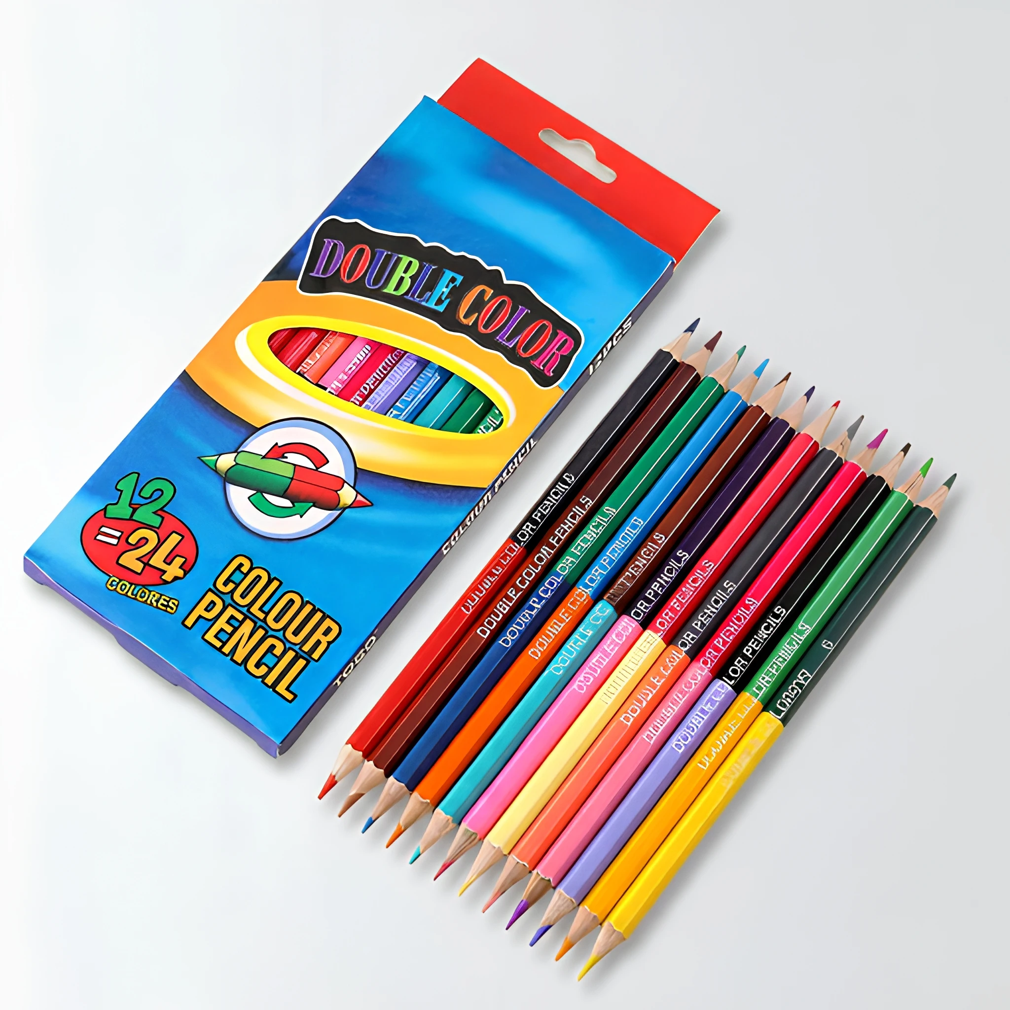 Doppelseitige Buntstifte Mit 24 Farben Für Kinder Zum Malen_voghion.com