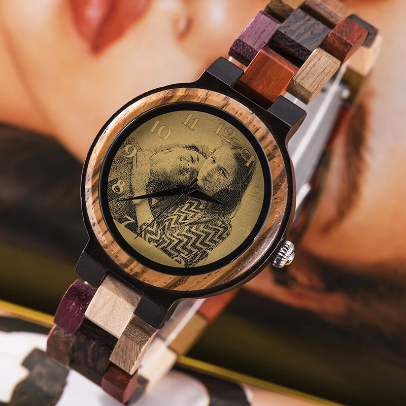 2020 Factory Direct Wood Watch for Couples Handmade with Nice Japanese Quartz Movement Valentine's Gift for Girls