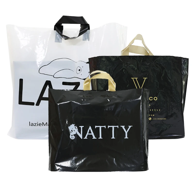 Thick Bulk Merchandise Plastic Boutique Bags for Small Business Retail Gift  Bags Shopping Bag
