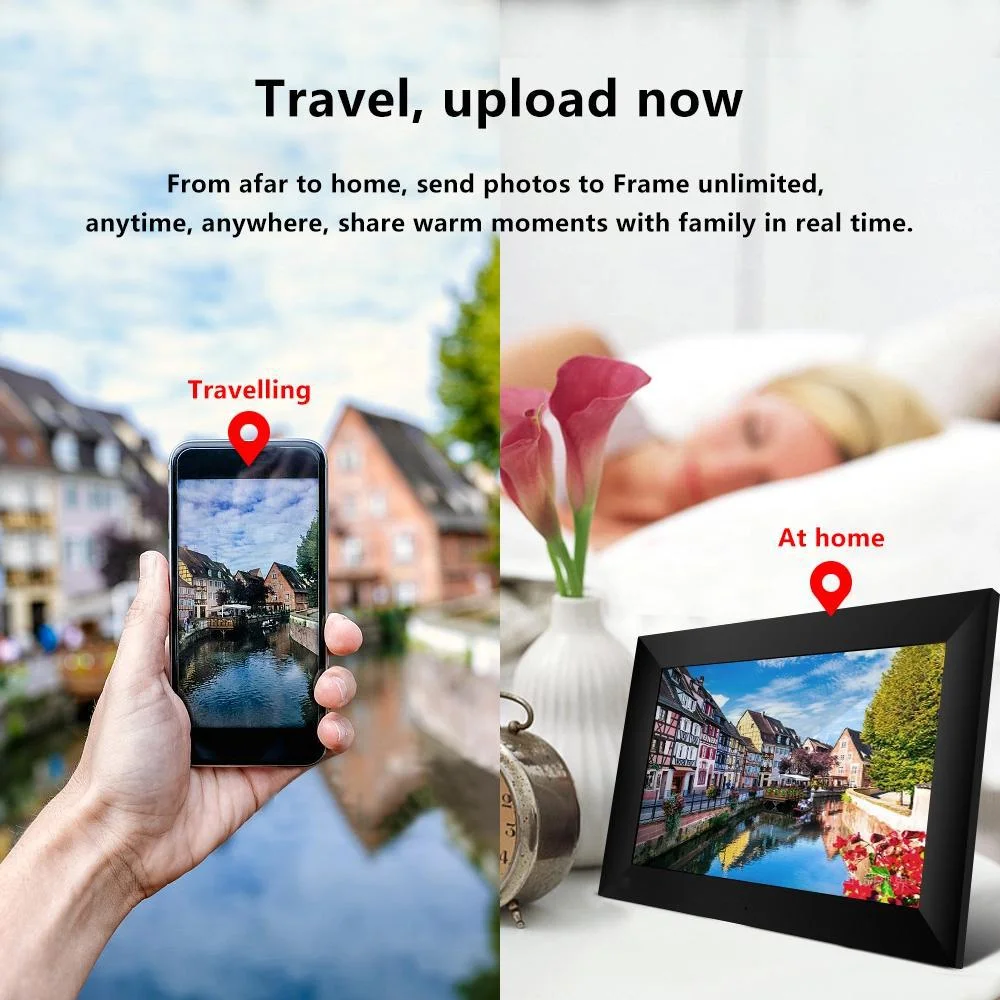 10.1" HD IPS Touch Screen Digital Picture Frame WiFi Sexy Send Picture Video Though Frameo App 16G 32GB