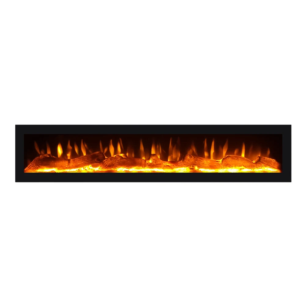 Longhua Flame 40 Inch Built in Decorative Modern Flame Electric Fireplace No Heater