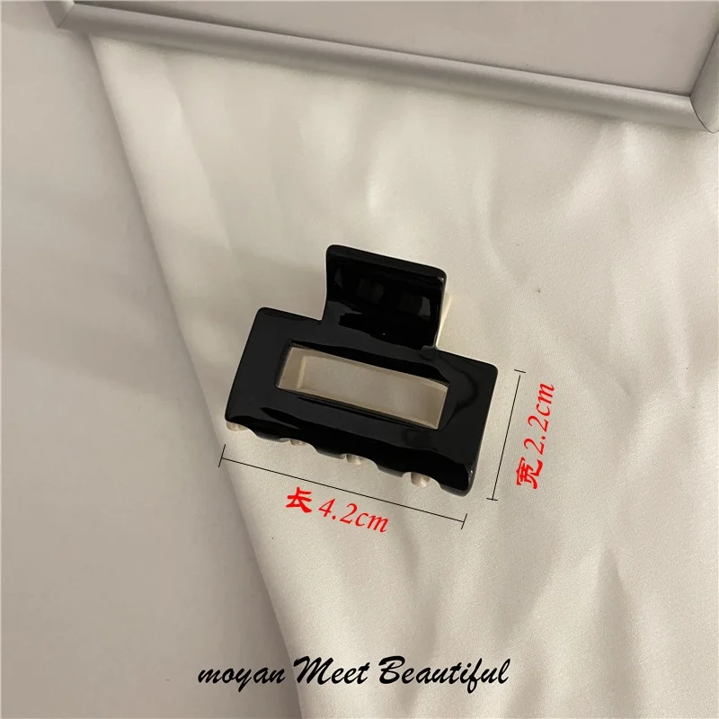 Корейские Новые двухцветные квадратные полые захваты для волос простые темпераментные сращивающиеся цветные зажимы с акулой женские ацетатные задней головки