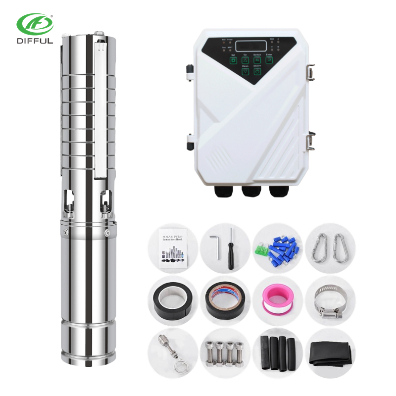 
 4 дюйма Dc солнечный глубокий колодец водяной насос насосов на солнечных батареях для сельского хозяйства  