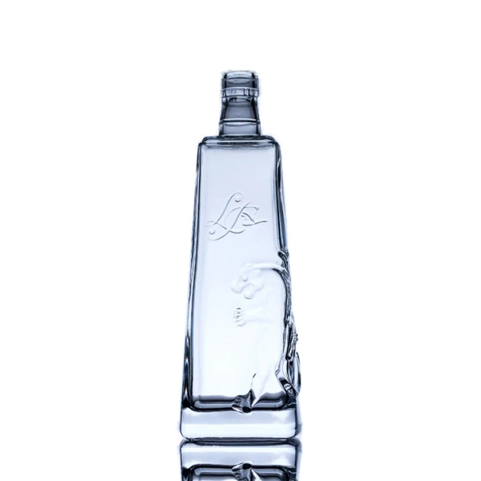 50ml 375ml 750ml 1000ml  French square Glass Bottle for Brandy