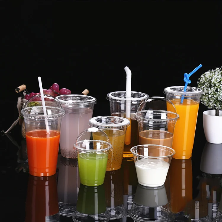 Чашка с кофе, экологически чистая пластиковая L-солома и миска, крышки с кошачьими ушками, 700 мл, 22 унции, раздельные пустые одноразовые чашки K Pet Pp с двойными стенками