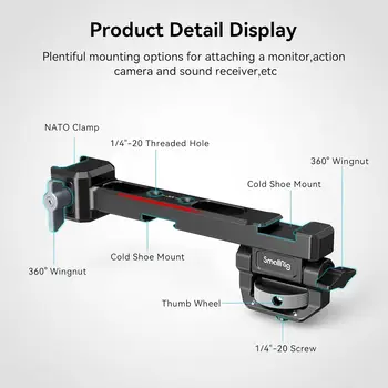 SMALL RIG Adjustable Camera Monitor Mount With Quick Release NATO Clamp Camera Mounts & Clamps 3026B detail image